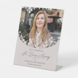 Wedding Memorial Table Wildflowers Frame Photo Reclamebord Met Voetstuk