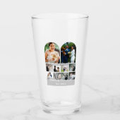 Wedding Memories 10 Photo Collage Couple Template Glas (Voorkant)