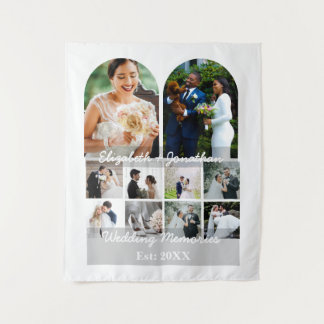 Wedding Memories 10 Photo Collage Couple Template Wandkleed