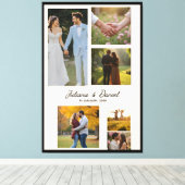 Wedding Memories Custom Collage Canvas Afdruk (Insitu (Houten vloer))