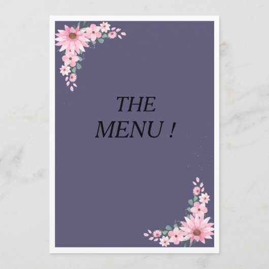 Wedding Menu (Achterkant)