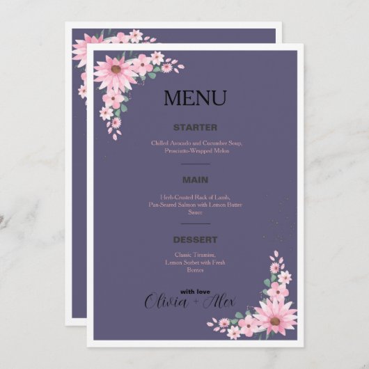Wedding Menu (Voorkant / Achterkant)