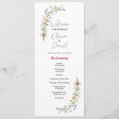 Wedding Menu Ceremonie Wildflowers Bloemen (Voorkant)