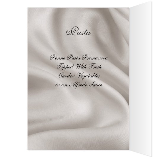 Wedding Menu Cream Wedding Set (Binnen (Links))