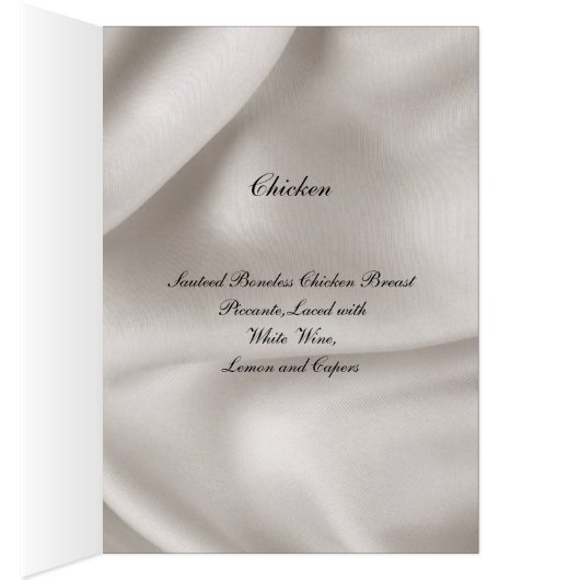 Wedding Menu Cream Wedding Set (Binnen (Rechts))