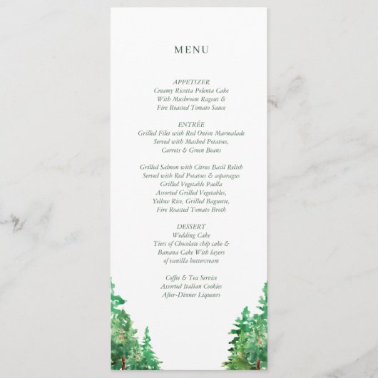 WEDDING MENU-KAART MENU (Voorkant)