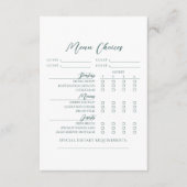 Wedding Menu Keuzemaaltijd Selectie Kaart (Voorkant)