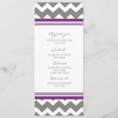 Wedding Menu Plum Gray Chevron (Voorkant)