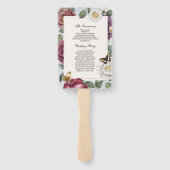 Wedding Menu Programma Bloom Bloemen Vlinder Handwaaier (Achterkant)