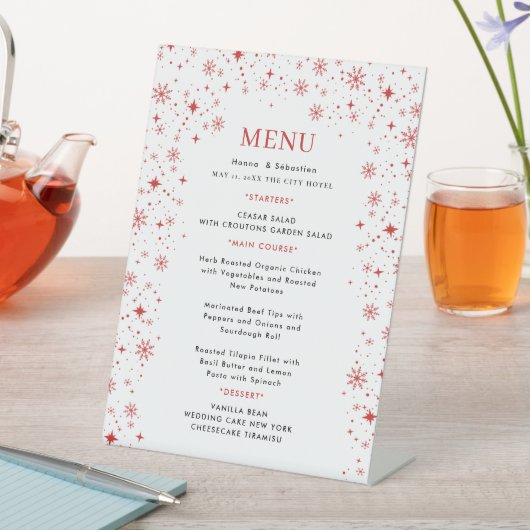 Wedding Menu Reclamebord Met Voetstuk (Insitu)