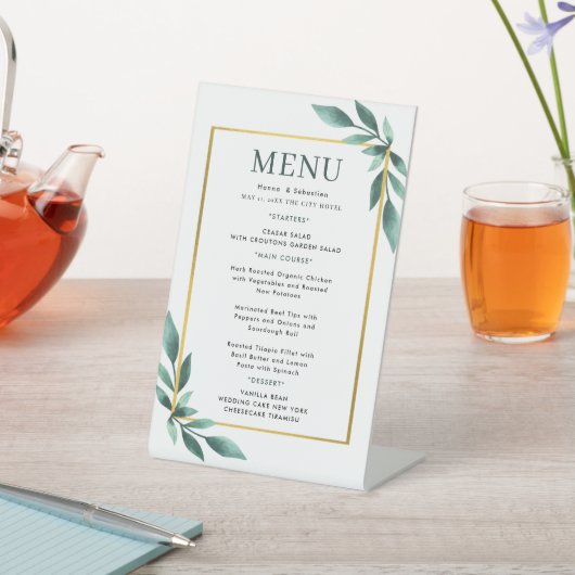 Wedding Menu Reclamebord Met Voetstuk (Insitu)