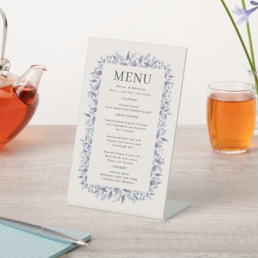 Wedding Menu Reclamebord Met Voetstuk (Insitu)