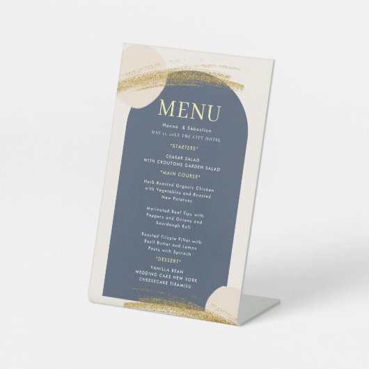 Wedding Menu Reclamebord Met Voetstuk (Voorkant)