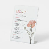 Wedding Menu Reclamebord Met Voetstuk (Voorkant)