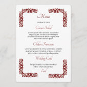 Wedding Menu Sjabloon (Voorkant)