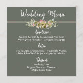 Wedding Menu Waterverf Rozen (Achterkant)