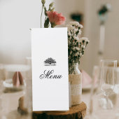 Wedding Menu with Tree Illustration