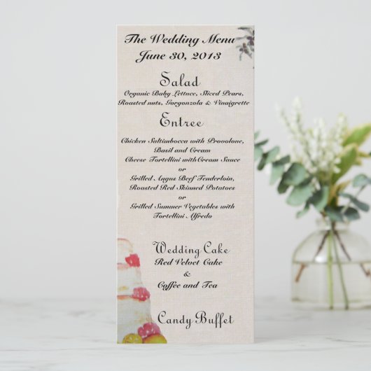 Wedding Menus Menu (Staand voorkant)