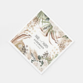 Wedding met de heer Mrs. pampas eucalyptus modern  Servet (Hoek)