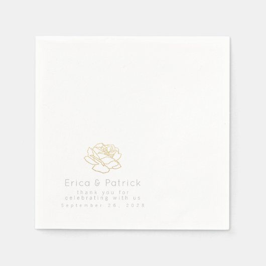 Wedding met elegant gedrukt wit servet (Voorkant)