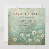 Wedding met Grilleg Bloemkool Bloemen Save The Date (Voorkant)
