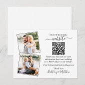 Wedding minimalistisch Website 2 Foto Enclosure Ka Briefkaart (Voorkant / Achterkant)