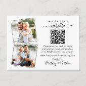 Wedding minimalistisch Website 3 Foto Enclosure Ka Briefkaart (Voorkant)
