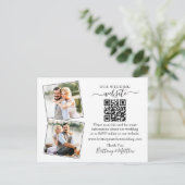 Wedding minimalistisch Website 3 Foto Enclosure Ka Briefkaart (Staand voorkant)