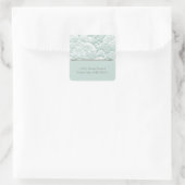 Wedding Mint Green Lace Vierkante Sticker (Tas)