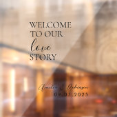 Wedding Mirror Decal - Welkom bij ons liefdesverha (Vel 2)