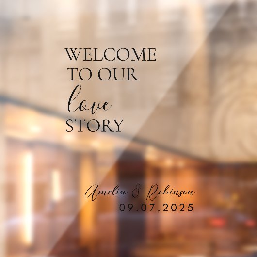 Wedding Mirror Decal - Welkom bij ons liefdesverha (Vel 2)