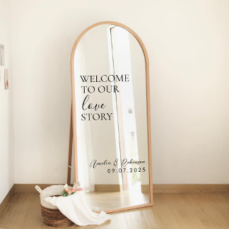 Wedding Mirror Decal - Welkom bij ons liefdesverha