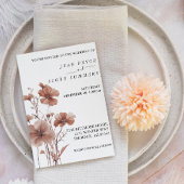Wedding Mocha Mousse Wildflowers Kaart