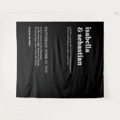 Wedding Modern Black Retro Font Wandkleed (Voorkant (horizontaal))