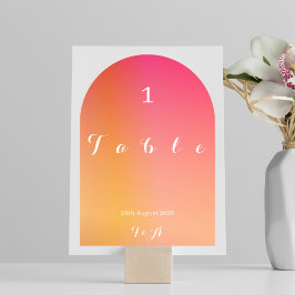 Wedding Modern Boho Arch Sunset Ombre Kaart