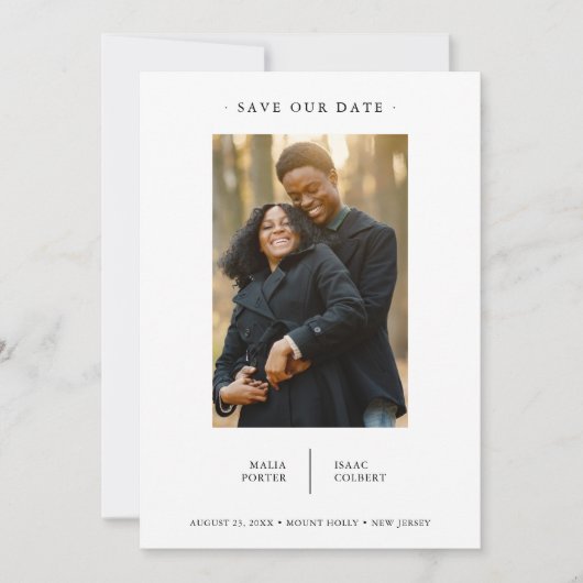 Wedding Modern Fancy Minimalist Photo Couple (Voorkant)