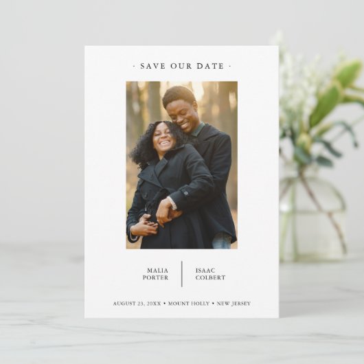 Wedding Modern Fancy Minimalist Photo Couple (Staand voorkant)