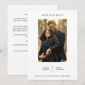 Wedding Modern Fancy Minimalist Photo Couple (Voorkant / Achterkant)