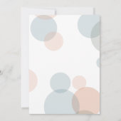 Wedding Modern Pastel Confetti Stippen Kaart (Achterkant)