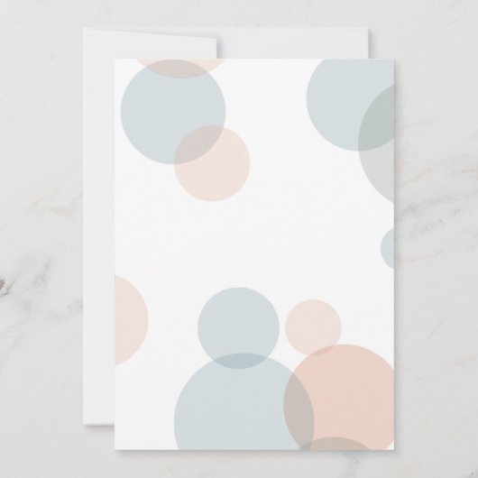 Wedding Modern Pastel Confetti Stippen Kaart (Achterkant)