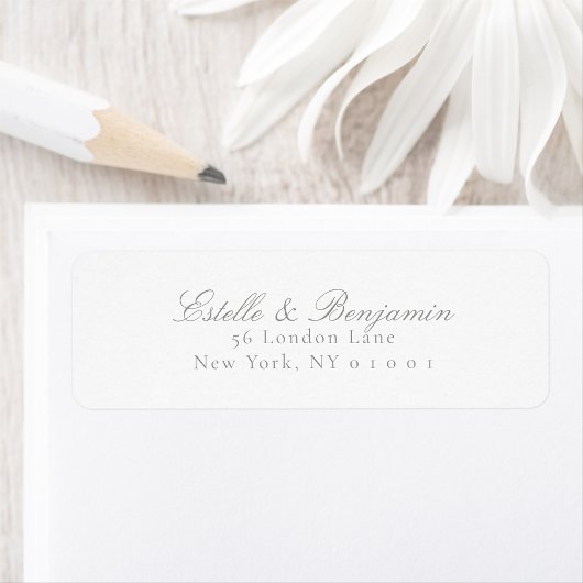 Wedding Modern Return Address Etiket