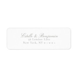 Wedding Modern Return Address Etiket