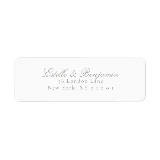 Wedding Modern Return Address Etiket (Voorkant)