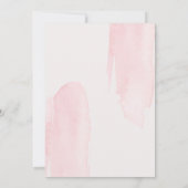 Wedding Modern Roos Roze Waterverf Splash Kaart (Achterkant)