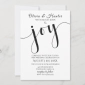 Wedding, Modern, Typography, Script, Invitation Kaart (Voorkant)