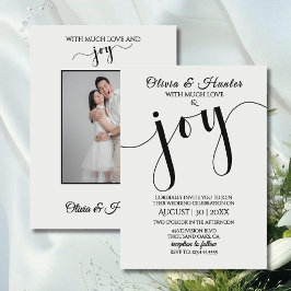 Wedding, Modern, Typography, Script, Invitation Kaart