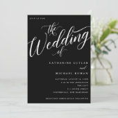 Wedding, modern Vlaams Manuscript Kaart (Staand voorkant)