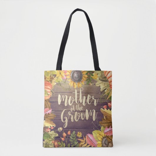 Wedding Moeder van de Groom Autumn Maple Pumpkins Tote Bag (Voorkant)