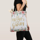 Wedding Moeder van de Groom Chic Waterverf Floral Tote Bag (Dichtbij)