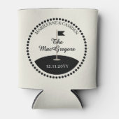 Wedding Monogram Datum Golf Thema Blikjeskoeler (Voorkant)